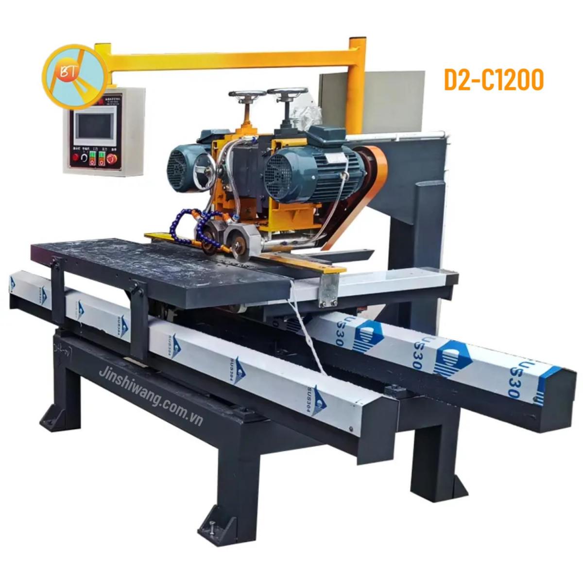 Máy cắt gạch, cắt đá CNC đảy tay 2 dĩa cắt BAOTAO khổ 1m2 D2-C1200