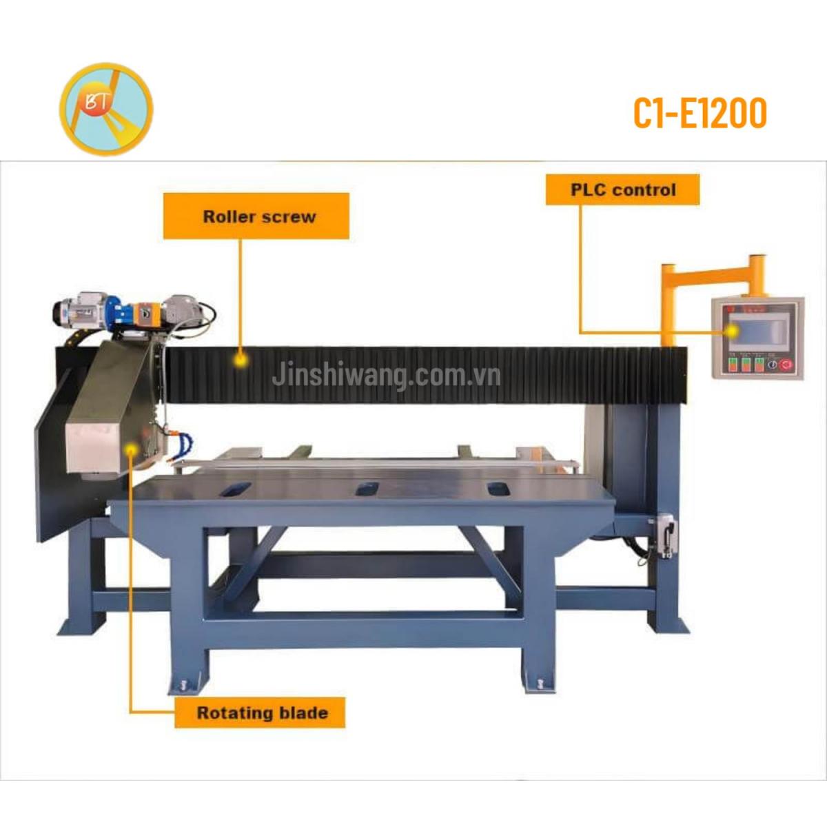 Máy cắt cầu gạch đá CNC tự động 1 đĩa cắt Baotao khổ 1m2 C1-E1200