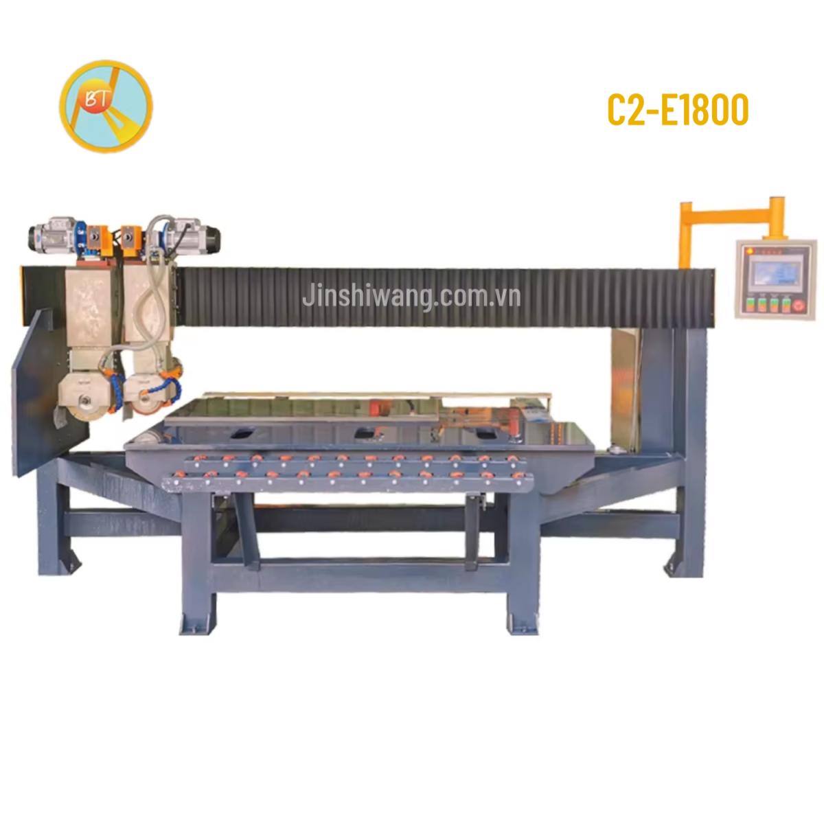 Máy cắt cầu gạch, đá CNC tự động 2 lưỡi cắt Baotao khổ 1m8 C2-E1800