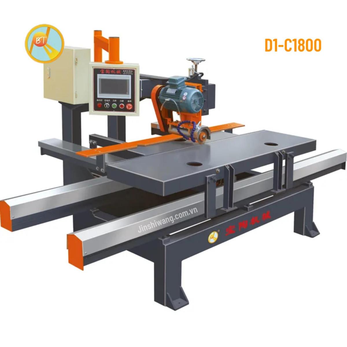 Máy cắt gạch, cắt đá CNC đảy tay 1 đĩa cắt BAOTAO D1-C1800