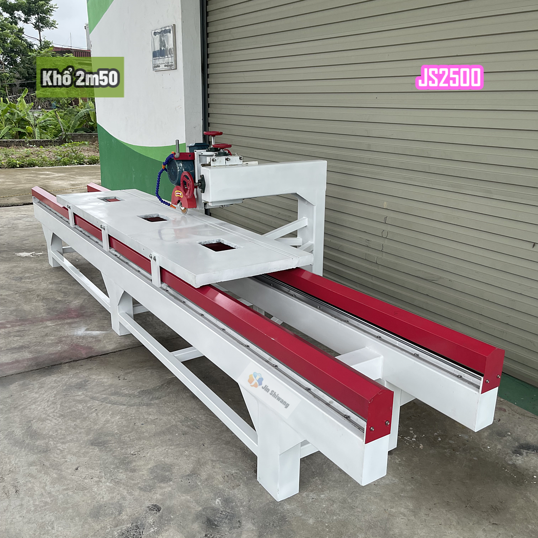 Máy Cắt Gạch Đá Đa Năng Bàn Đẩy Khổ 2m5 - JS2500 Công Suất 4.0KW 3 Pha