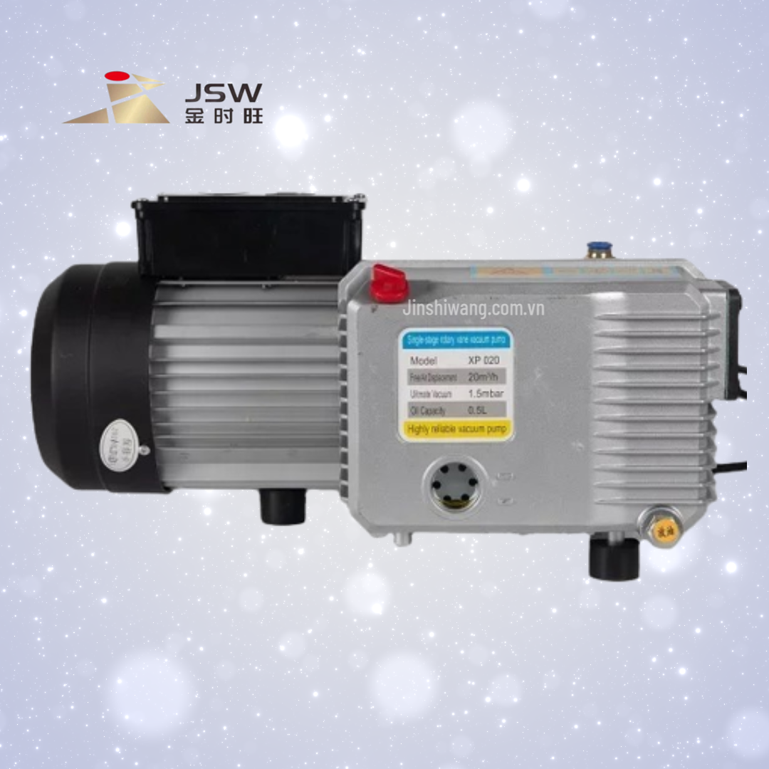 Máy hút chân không cho máy ép kính điện thoại JSW 8L XP-020 650W lưu lượng 20m3/h.