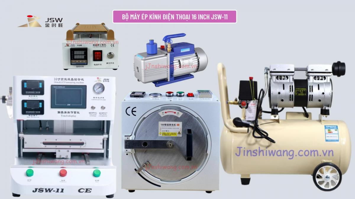 Trọn bộ máy ép kính điện thoại 16 inch JSW-11