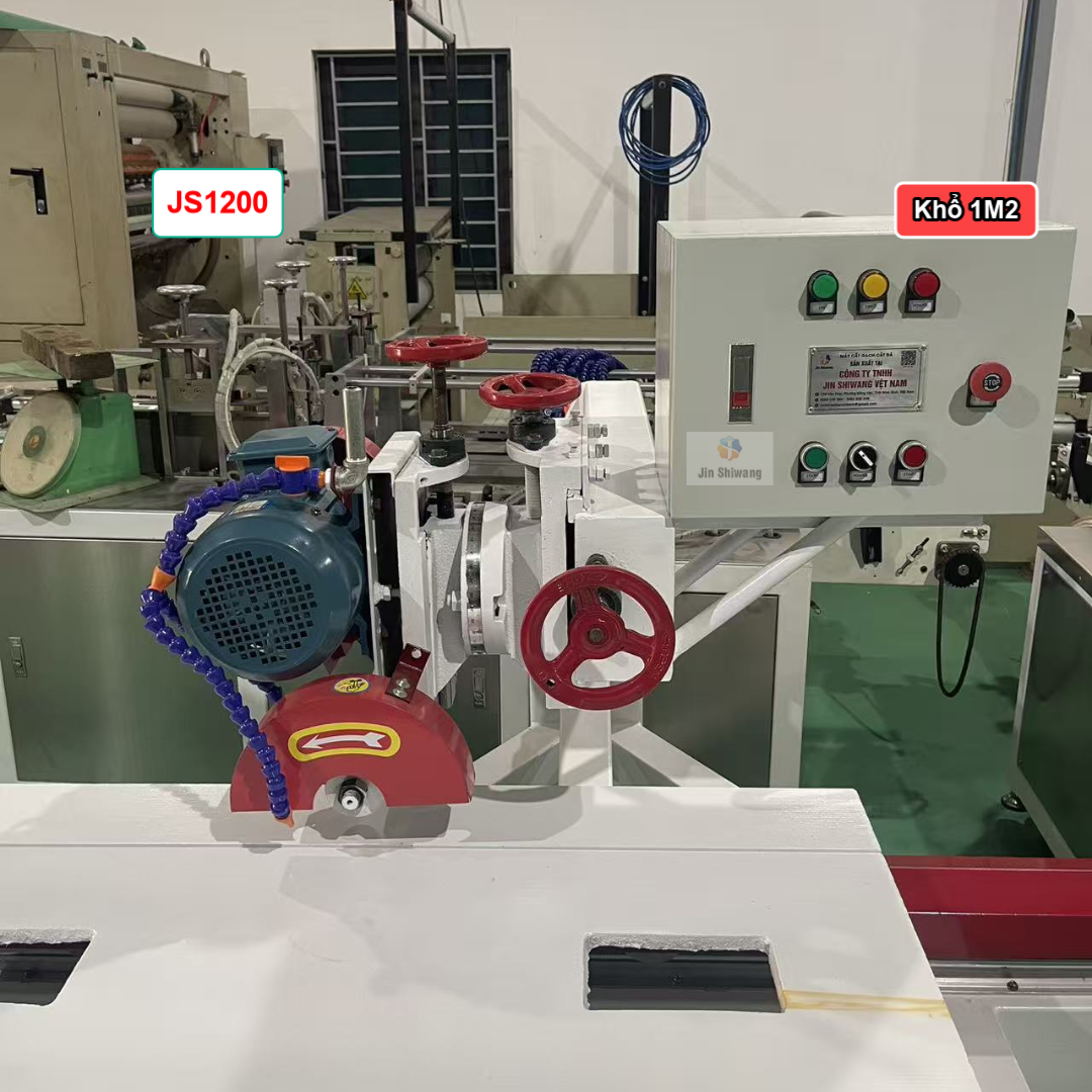 Máy cắt gạch cắt đá khổ 1m2  JS1200 bản mới 2026 điện 1 pha 220V, 3 pha 380 công suất 4hp.