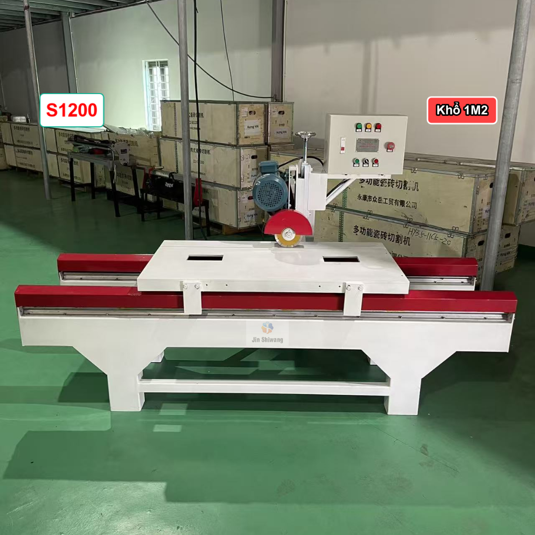 Máy cắt gạch – cắt đá đẩy bàn khổ 1m2 S1200 điện 1 pha 220V, 3 pha 380V