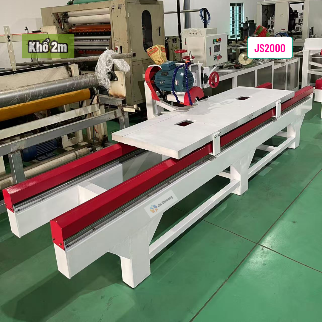 Máy cắt đá cắt gạch khổ 2m, 4 chức năng JS2000 điện 1 pha 220V, 3 pha mới phiên bản 2026.