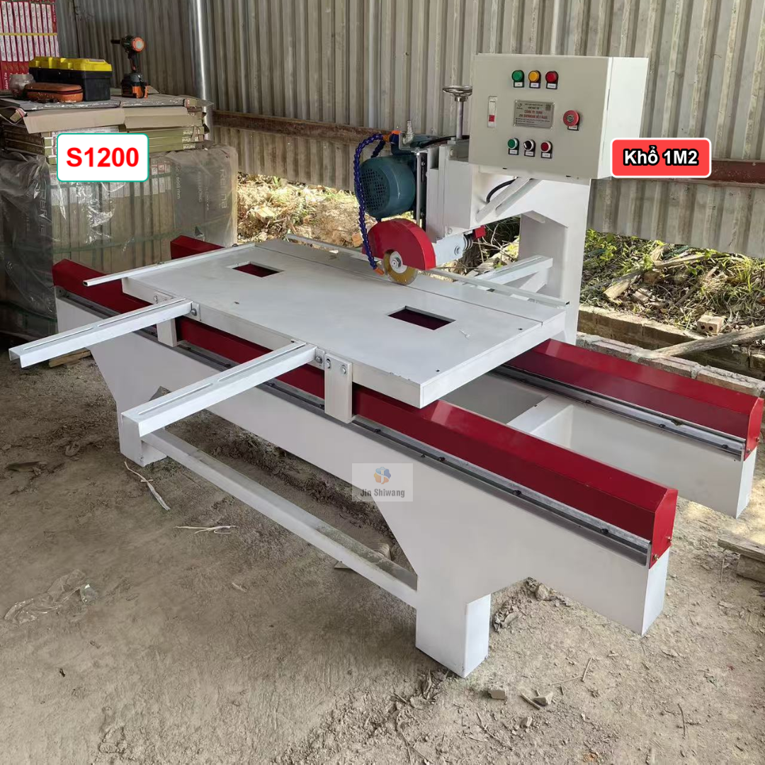 Máy cắt gạch bàn đảy khổ 1m2 S1200 điện 3 pha công suất 4hp.