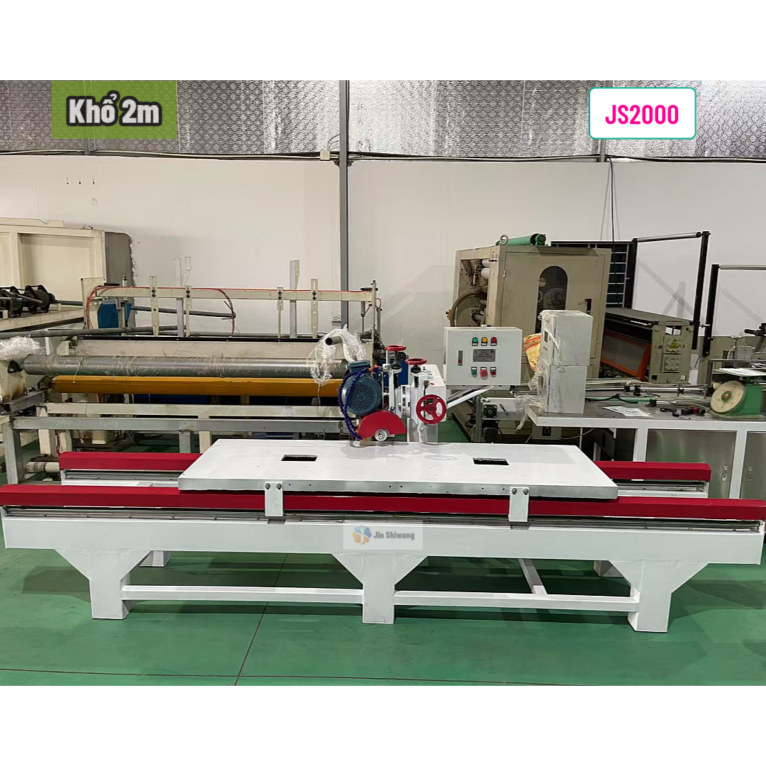 Máy cắt gạch cắt đá bàn đảy JS2000 khổ 2m phiên bản mới 2026