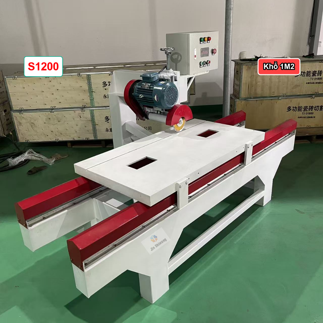 Máy cắt gạch bàn đảy S1200 phiên bản 2026 điện 220V/380V cắt khổ 1m2.