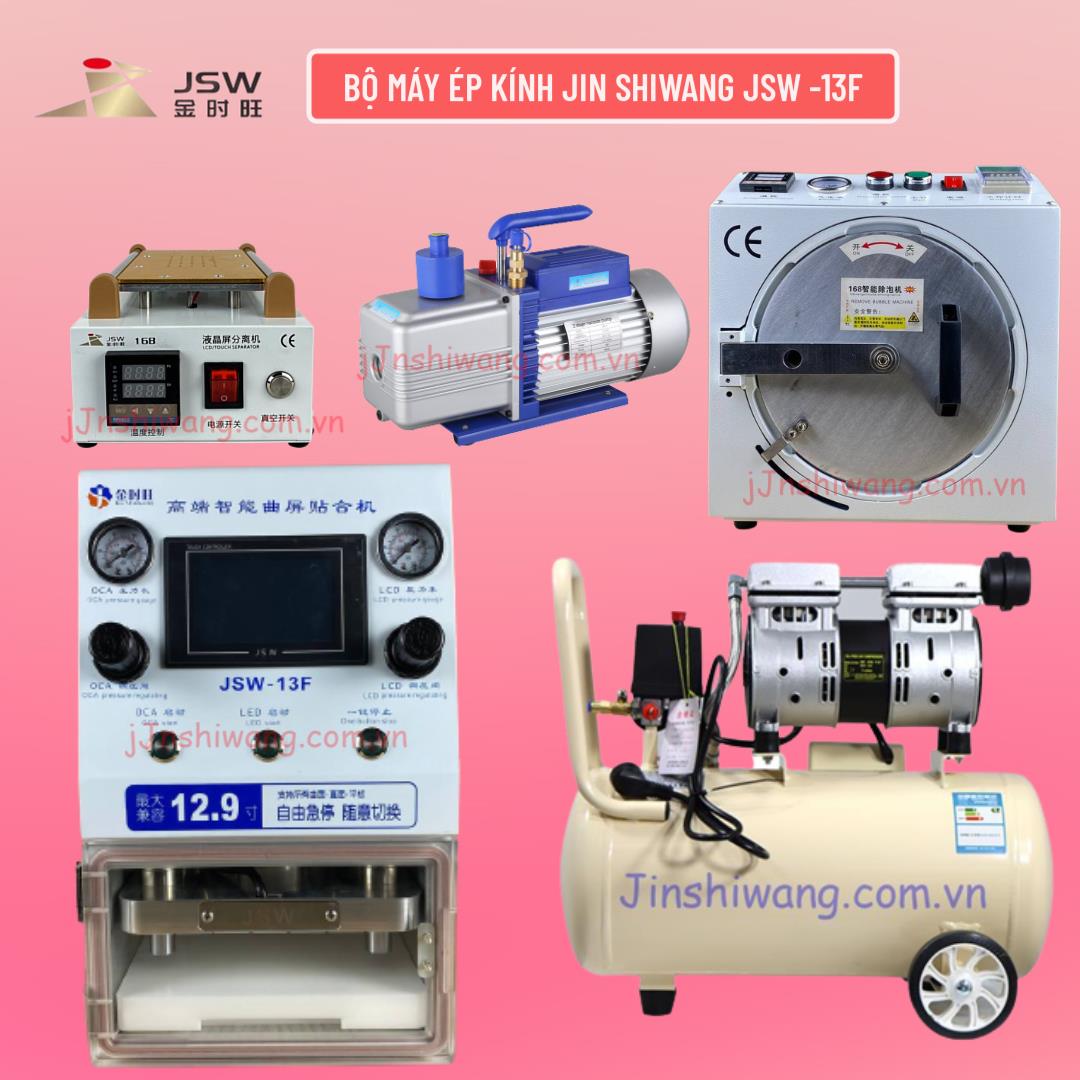 Trọn bộ máy ép kính điện thoại 12 inch JSW-13F mới 2026