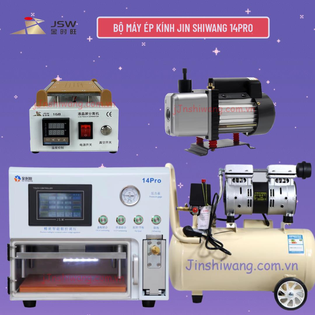 Trọn bộ máy ép kính điện thoại JSW 14Pro mới 2026