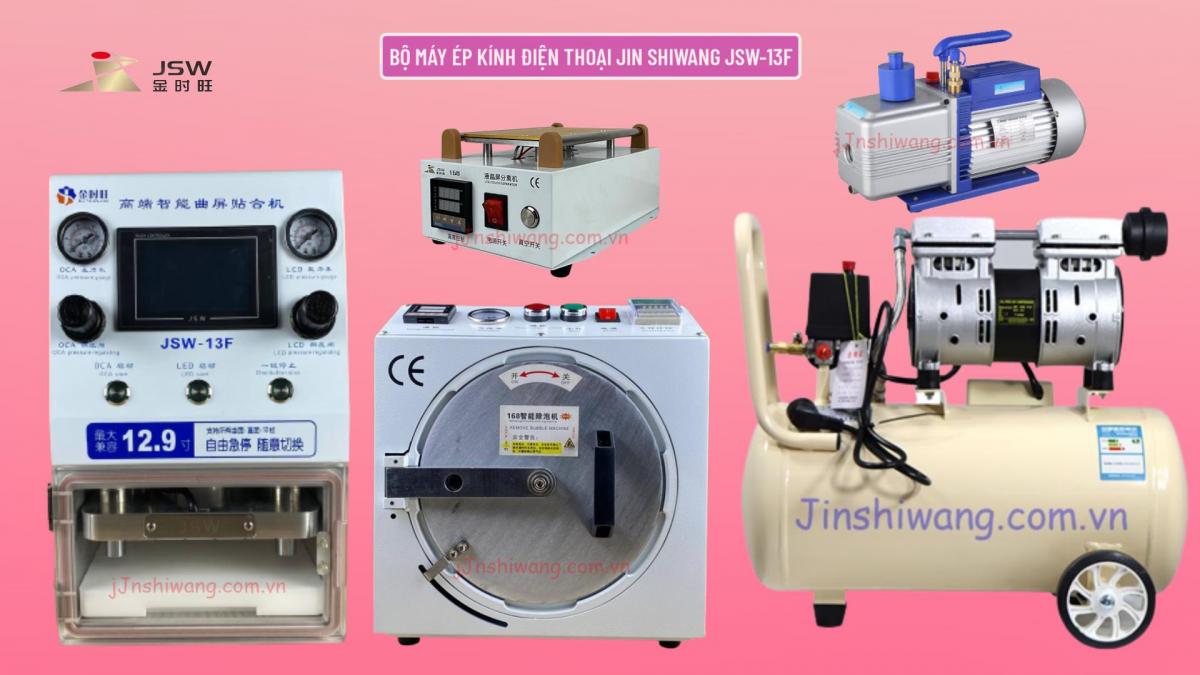 Trọn bộ máy ép kính điện thoại 12 inch JSW-13F mới 2026