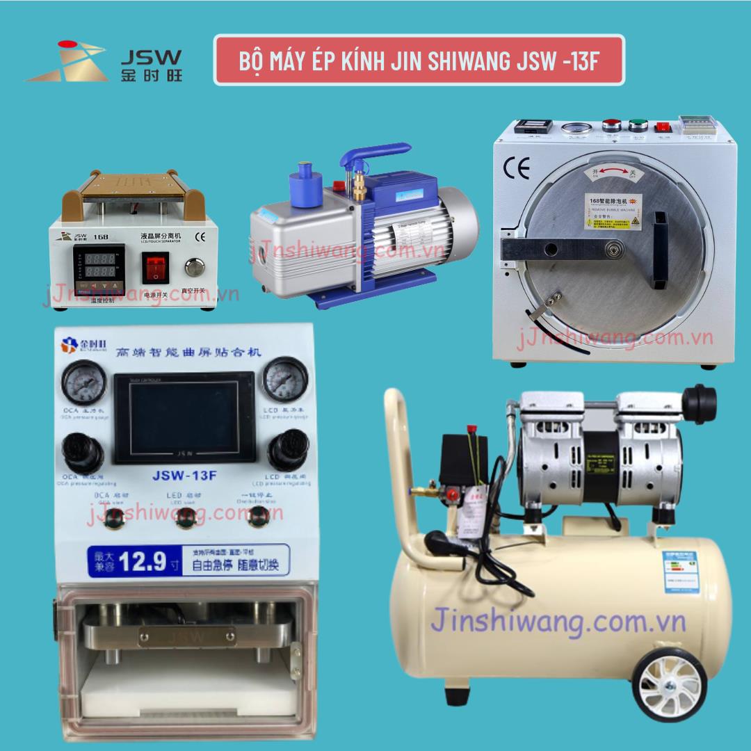 Trọn bộ máy ép kính điện thoại 12 inch JSW-13F mới 2026
