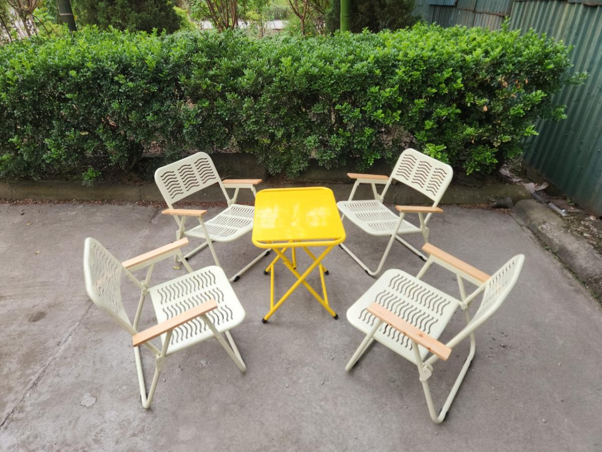 Bộ bàn ghế CNC tay gỗ