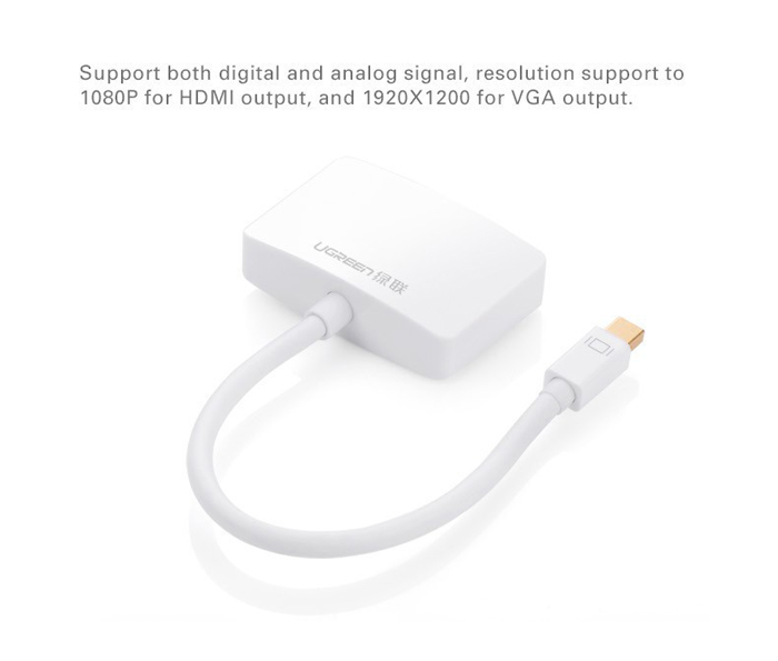 Cáp Mini DisplayPort to VGA + HDMI Ugreen 10439 (Ảnh 4)