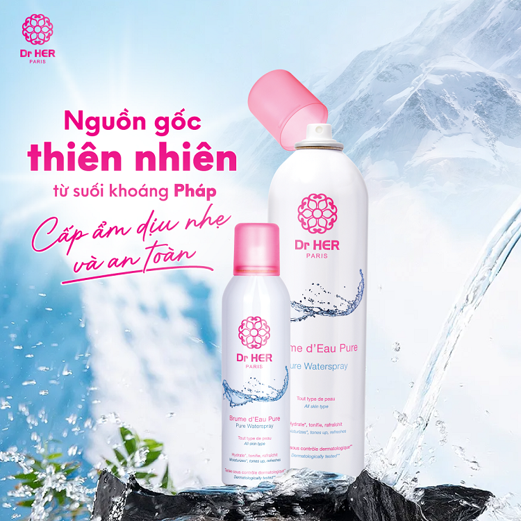 Dr HER – Hành Trình từ suối khoáng thiên nhiên Pháp đến làn da rạng ngời