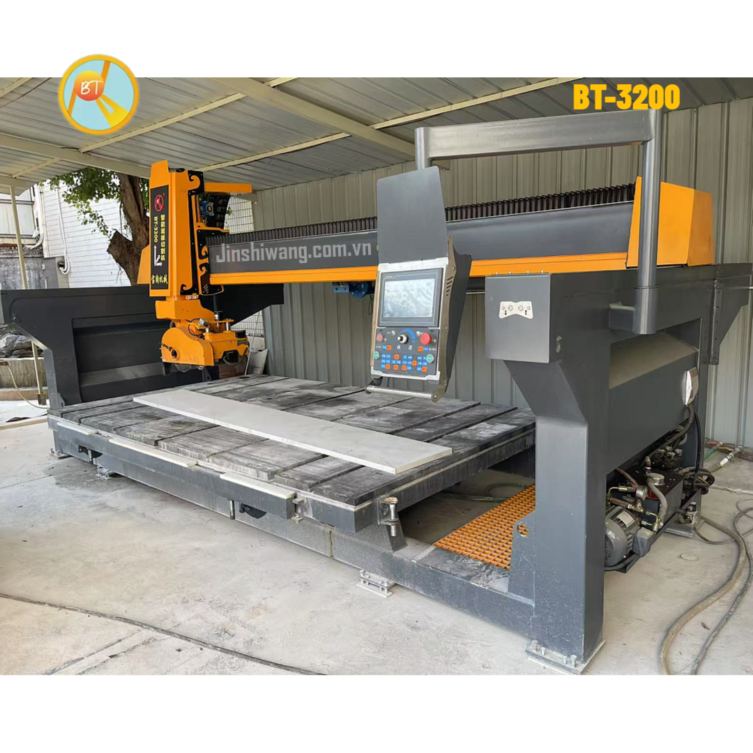 Máy cắt cầu đá, gạch CNC 5 trục 2 lưỡi cắt khổ 3m2 BT-3200