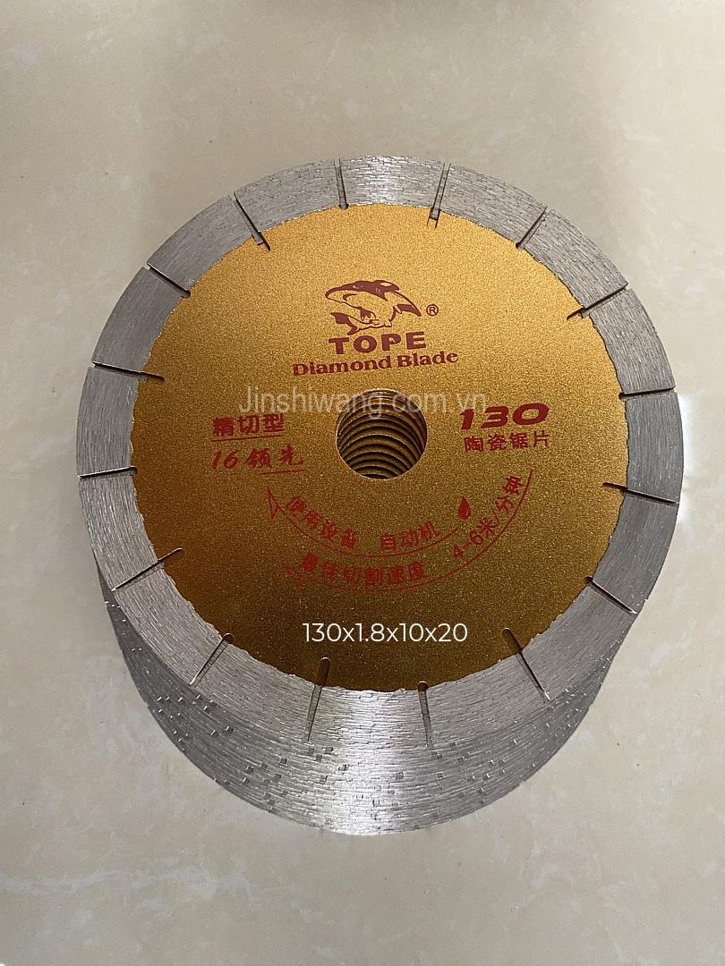 Đĩa cắt gạch, cắt đá TOPE D130 màu vàng