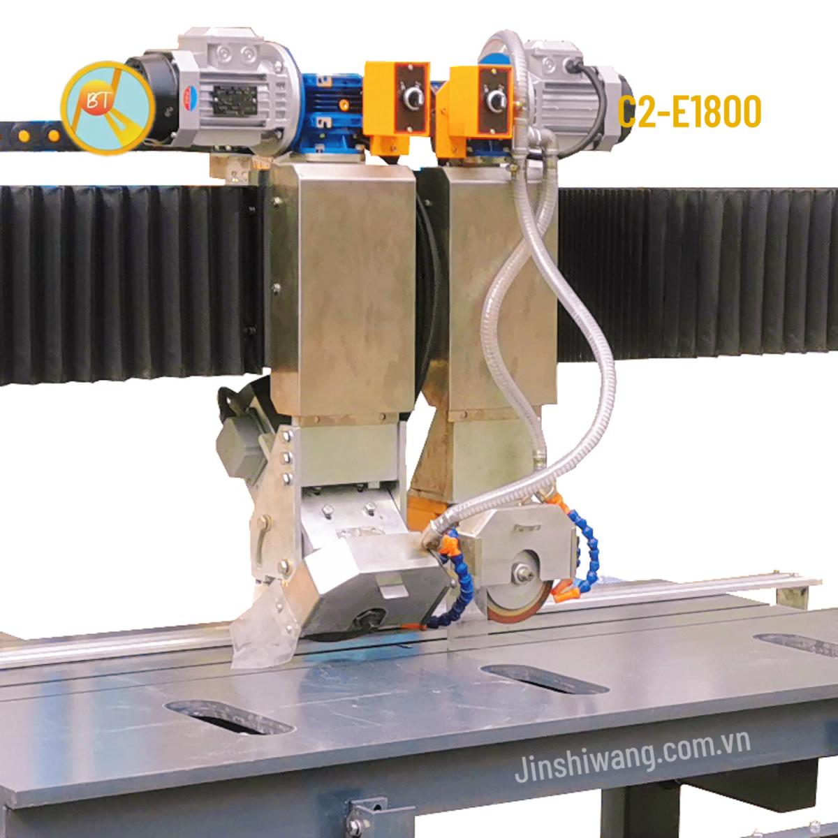 Máy cắt cắt cầu gạch đá Baotao C2-E1800 hai đĩa cắt khổ 1m8.