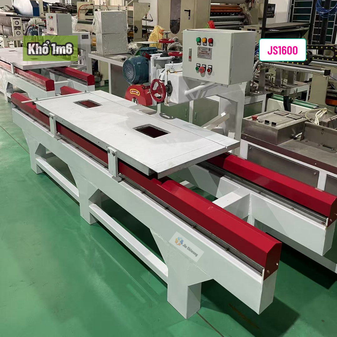 Máy cắt gạch cắt đá bàn đảy JS1600 khổ 1m6 4 hức năng điện 1 pha 220V, 3 pha 380 công suất 5.4hp