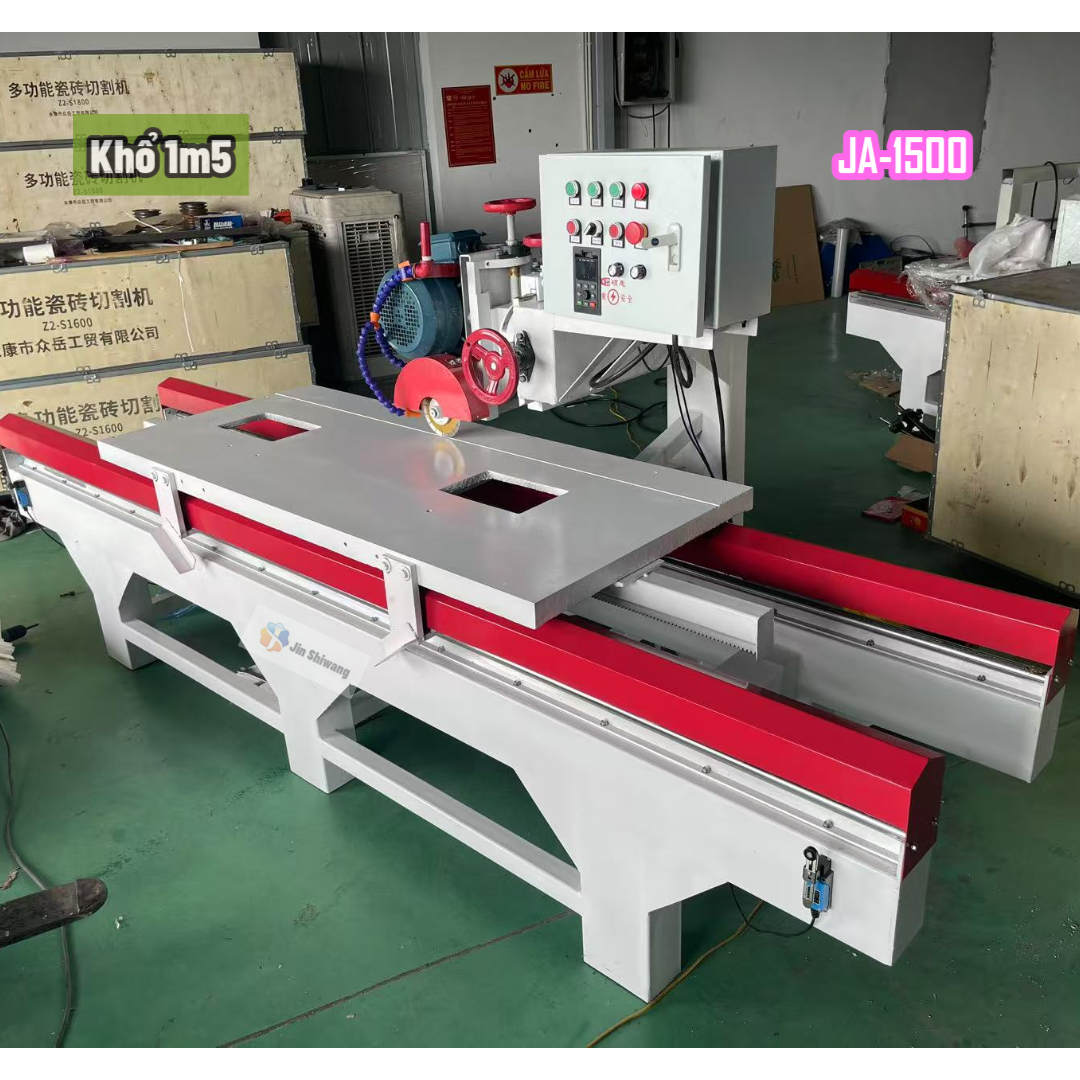 Máy cắt gạch cắt đá bàn đảy tự động khổ 1m6 JS1600 điện 1 pha 220V 3 pha 380V 4 chức năng.