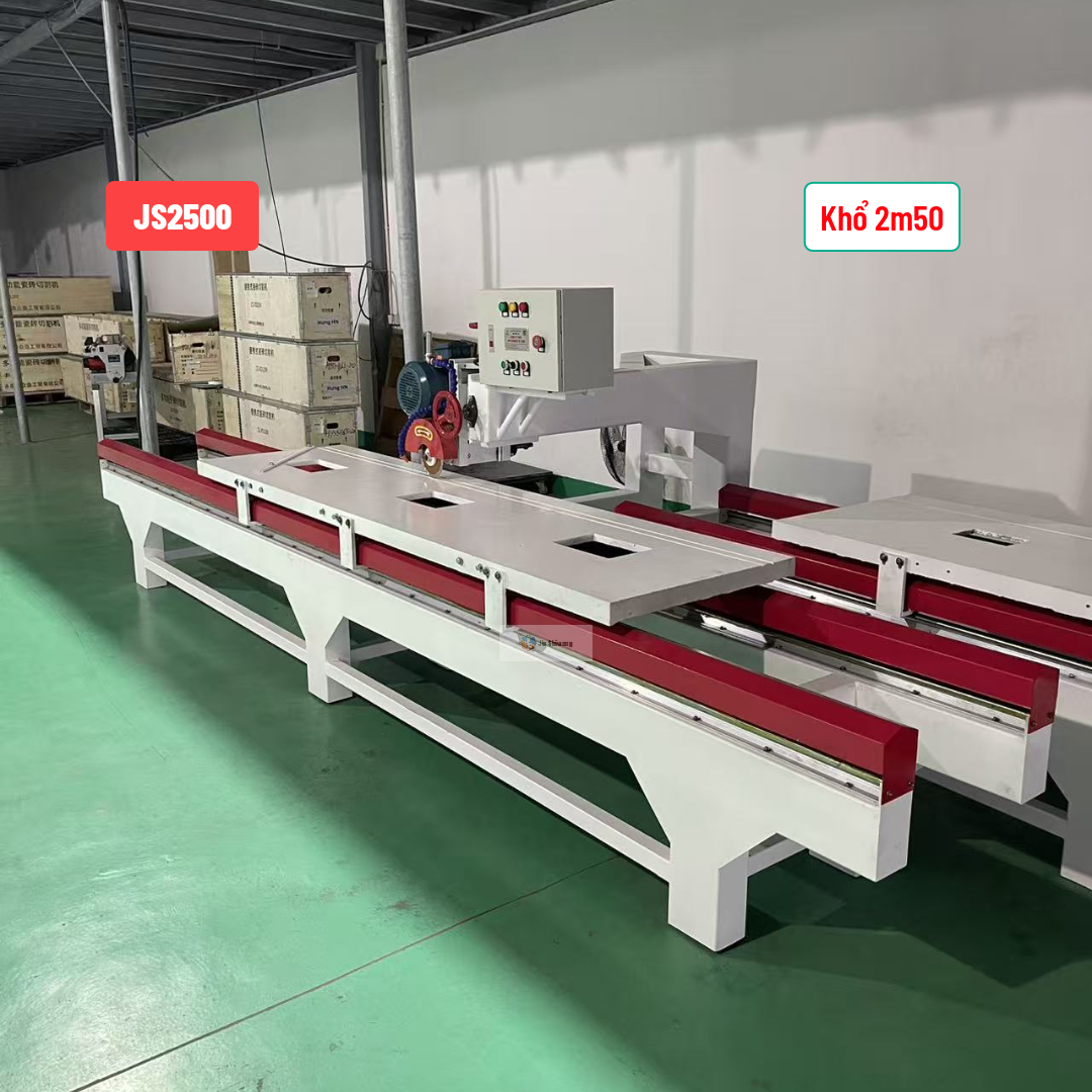 Máy cắt gạch cắt đá khổ 2m50 JS2500 bản mới 2026