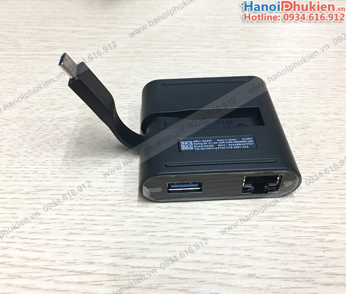 Dell DA200 USB-C to HDMI/VGA/USB /LAN chính hãng