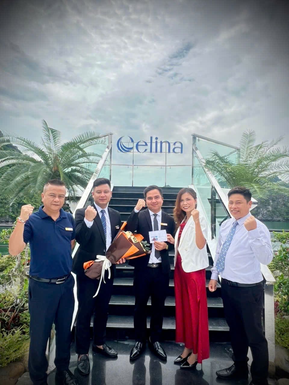 Celina colleagues participating in team activities
